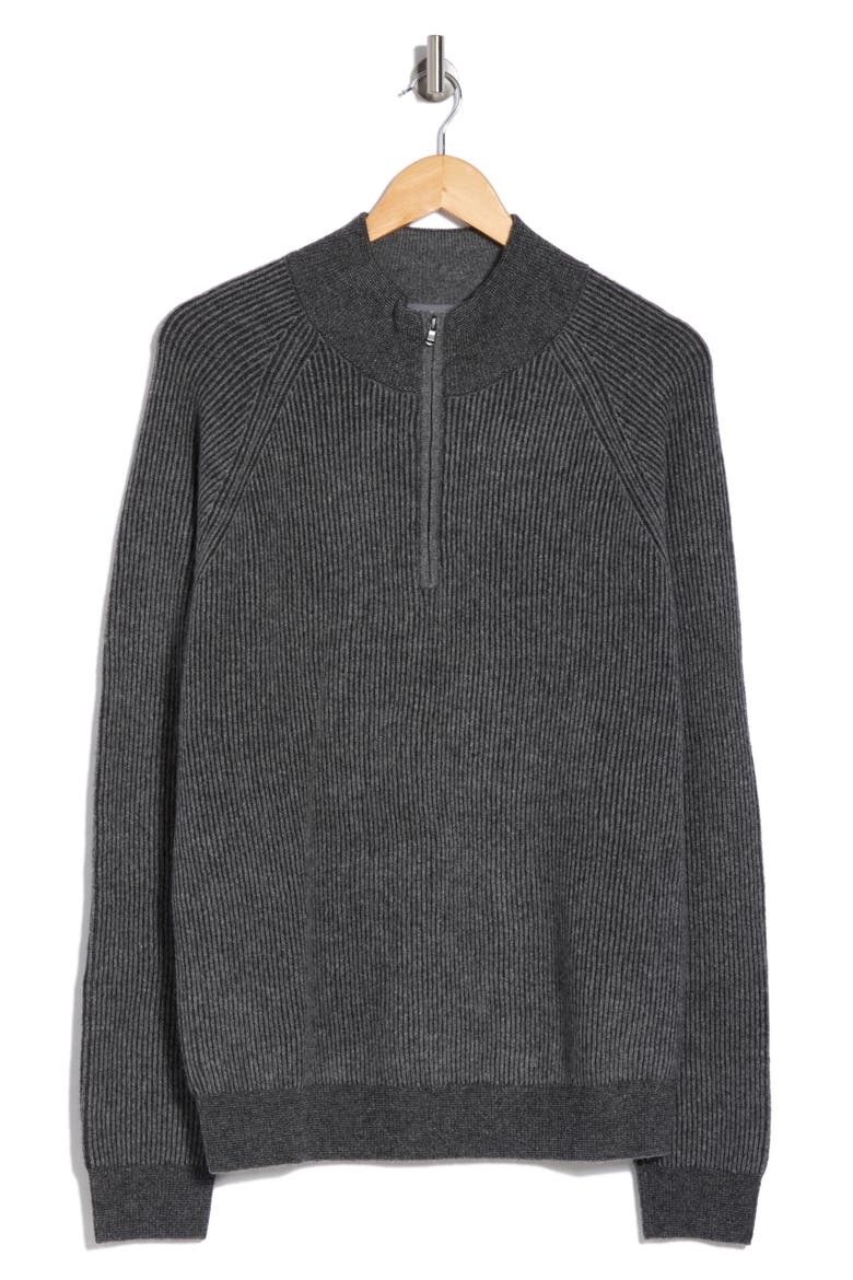 Rib Cashmere Pullover, Alternate, color, GRYCH