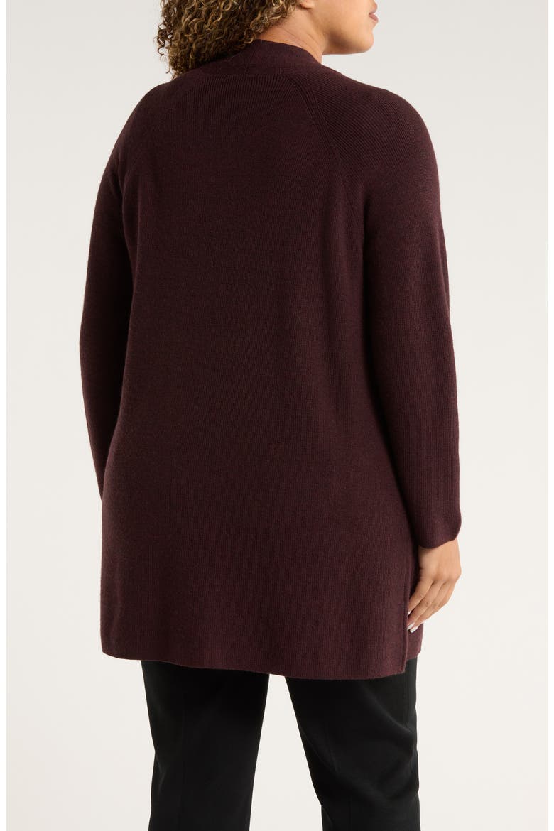 Open Front Wool Cardigan, Alternate, color, CASSIS