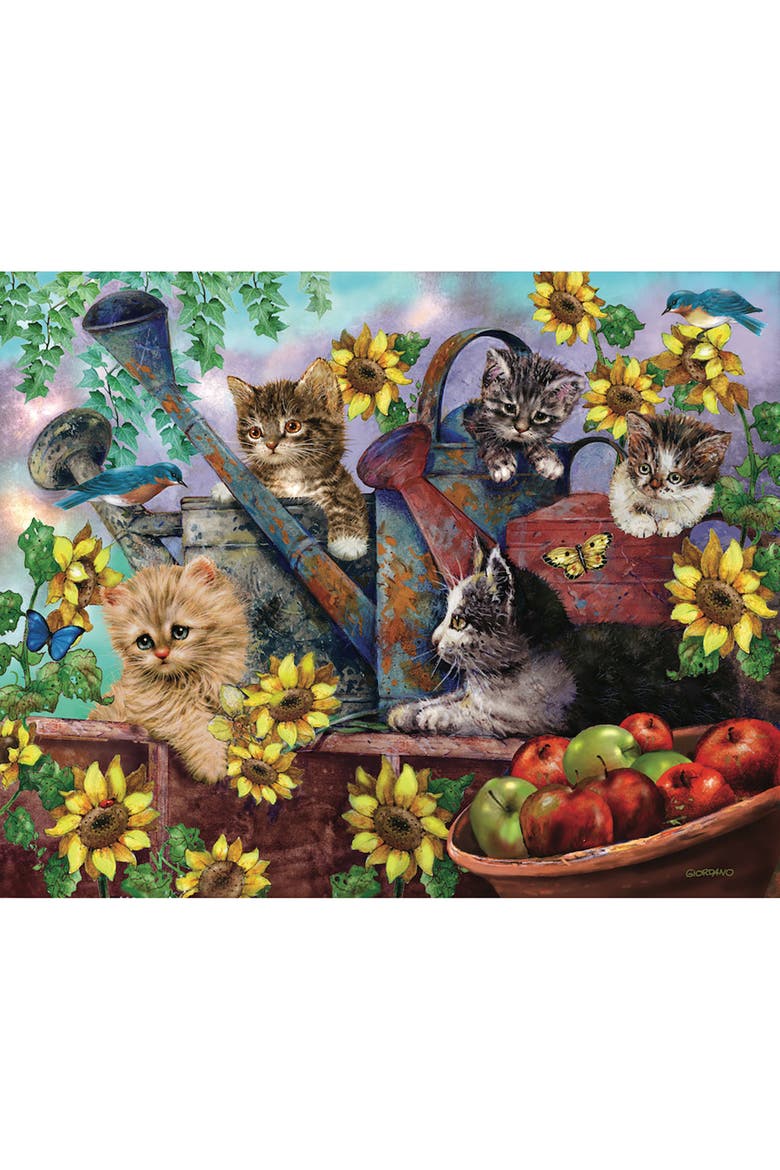Sunflower Kittens by Bob Giordano, 24 x 30 Inches, 1000 Piece Puzzle, Alternate, color, Multicolored