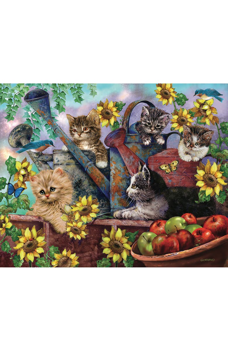 Hart Puzzles Sunflower Kittens by Bob Giordano, 24 x 30 Inches, 1000 Piece Puzzle, Alternate, color, Multicolored