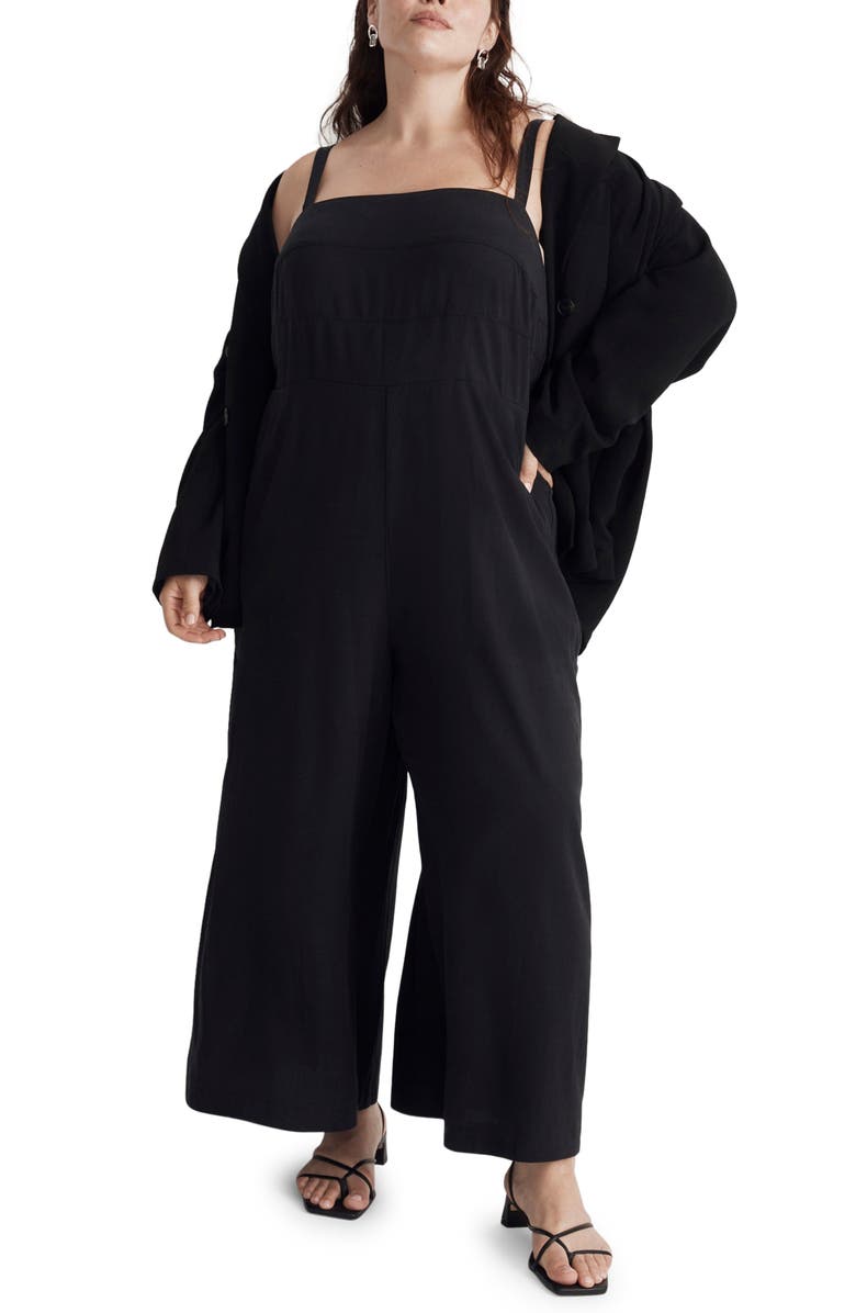 Madewell Amira Wide Leg Twill Jumpsuit, Main, color, 
