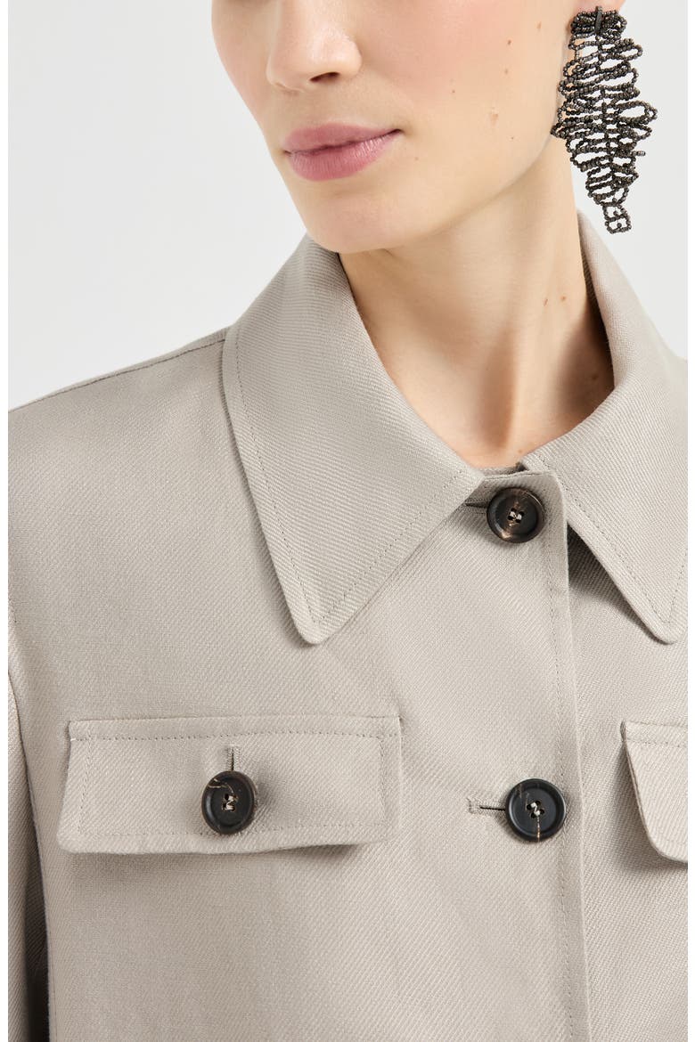 Linen diagonal jacket, Alternate, color, Beige