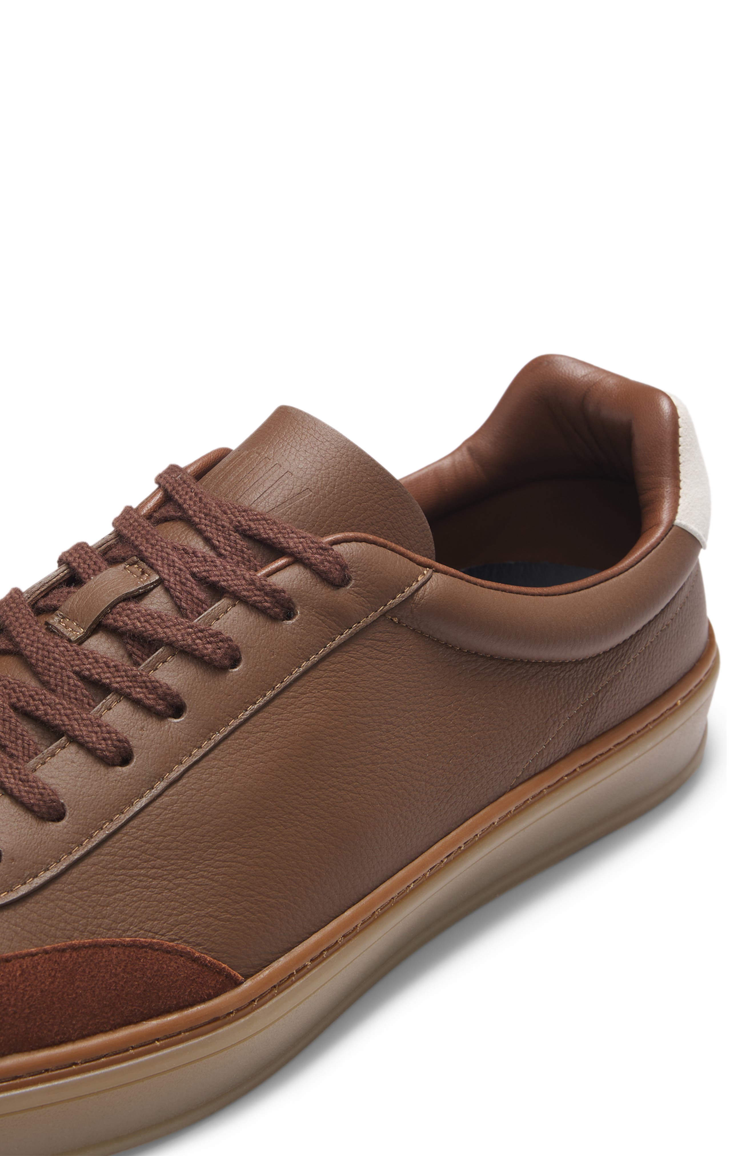 Zarek Low Top Sneaker, Alternate, color, BROWN