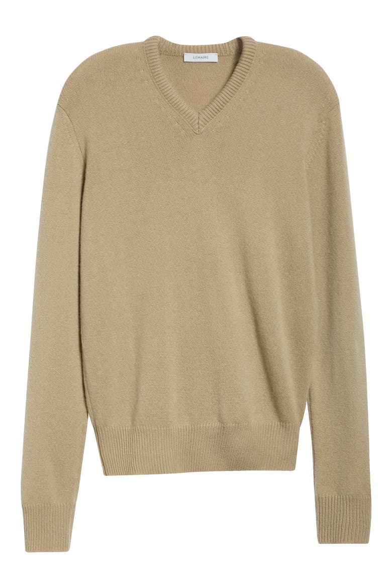 V-Neck Cashmere Sweater, Alternate, color, LINDEN