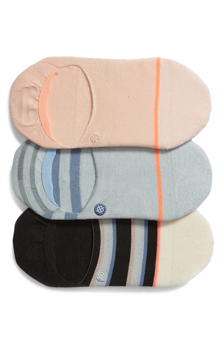 Stance Back to Basic 3-Pack No-Show Socks, Main, color, 
