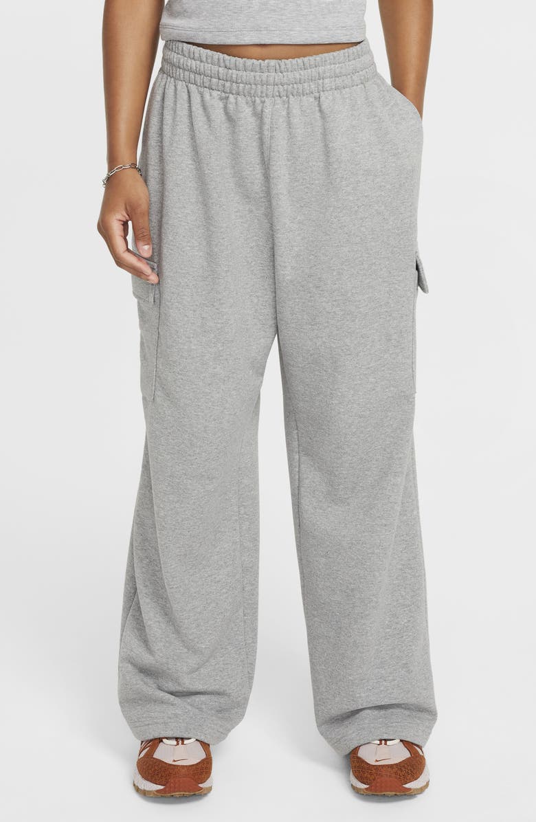 Nike Kids' Dri-FIT Oversize French Terry Cargo Sweatpants, Main, color, 