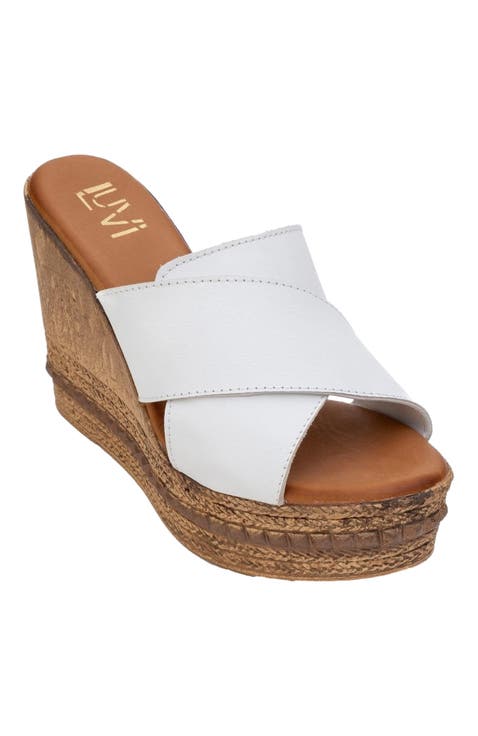 Lois Wedge Leather Sandal