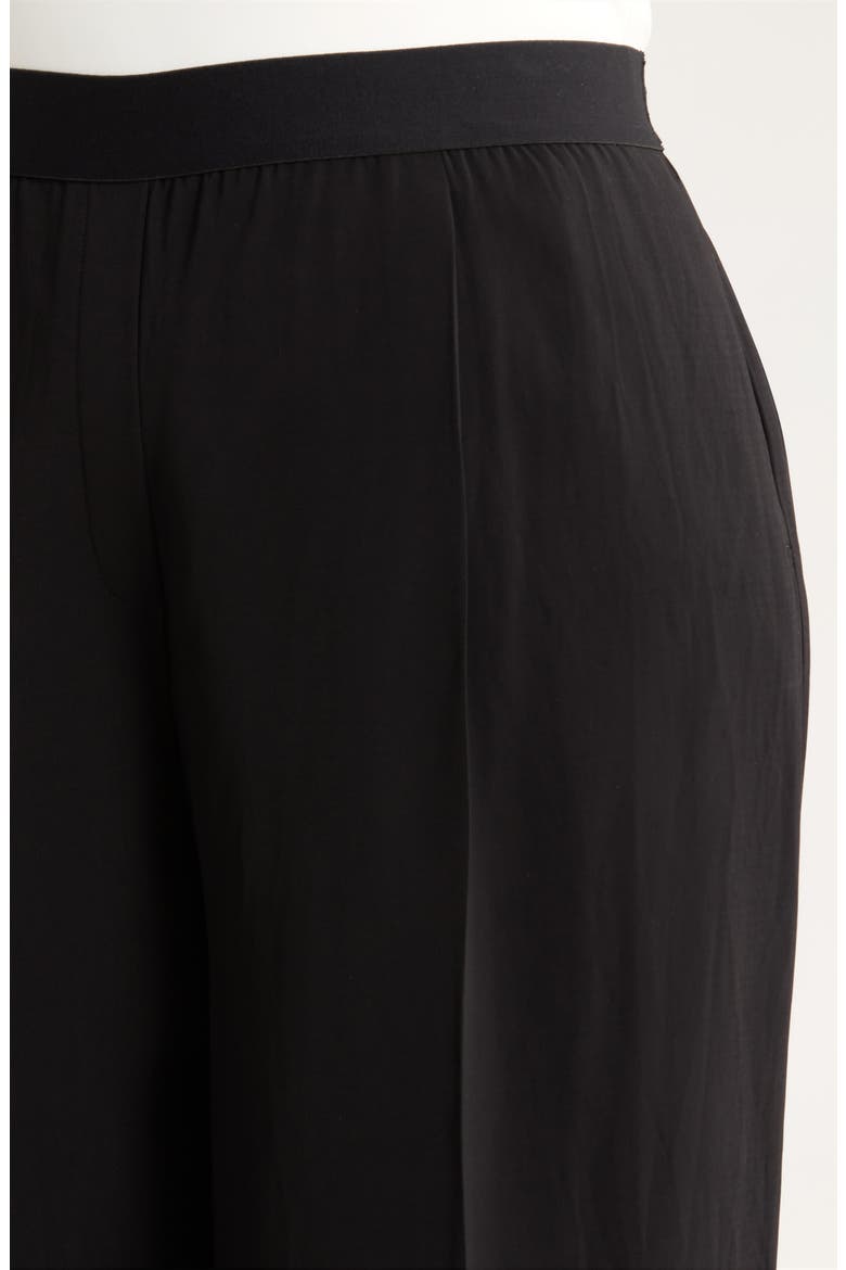 Pintuck Pull-On Straight Leg Pants, Alternate, color, BLACK