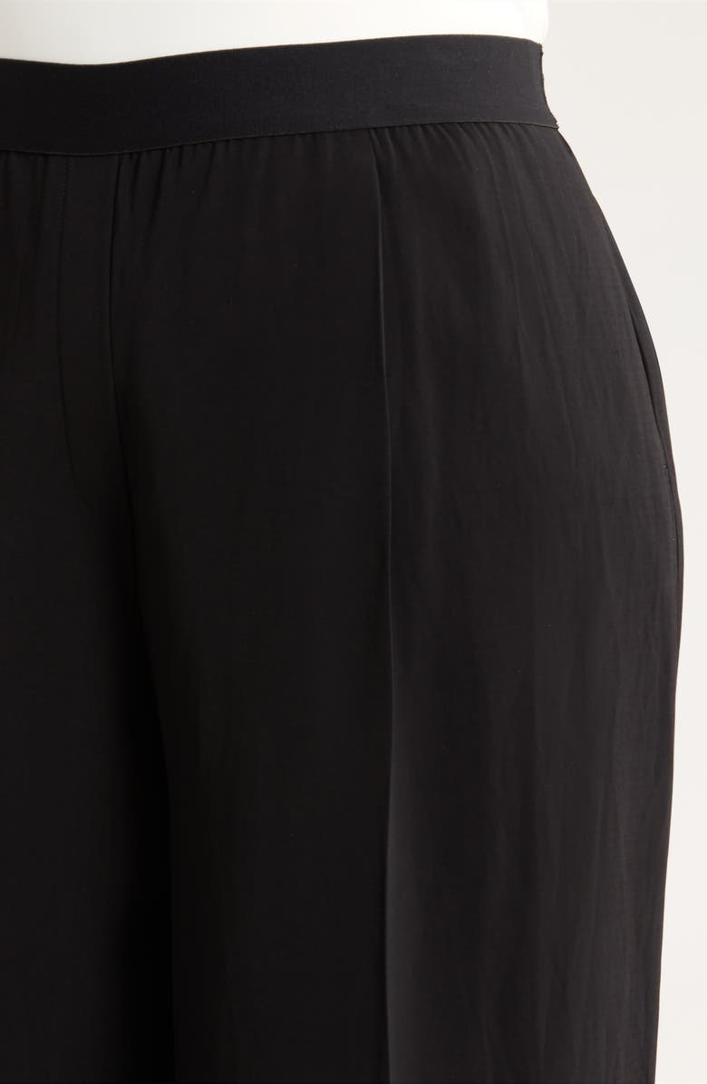 Nordstrom Pintuck Pull-On Straight Leg Pants, Alternate, color, Black