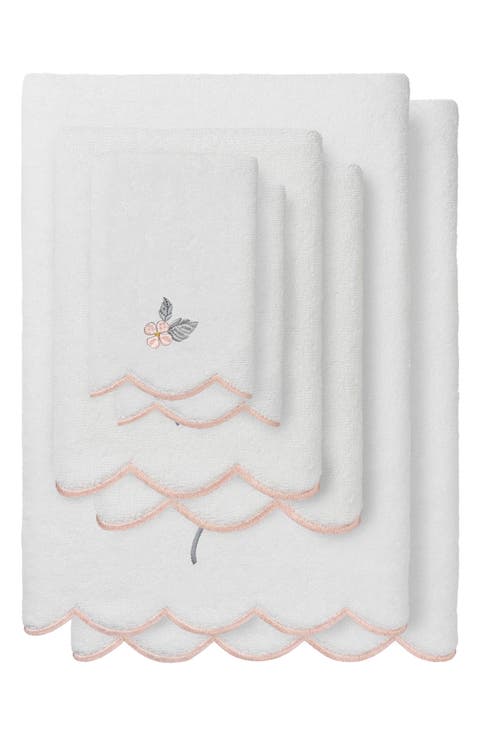 Hydea Scallop 6-Piece Embellished Towel Set