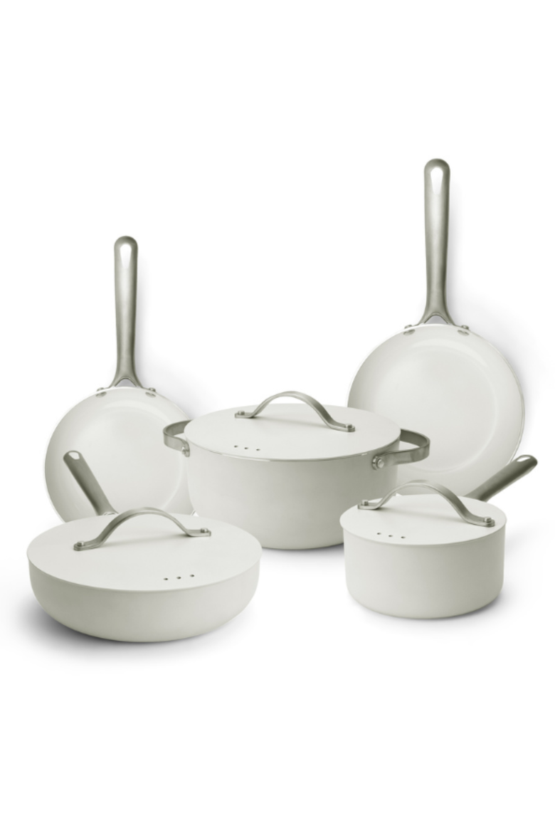 Mobi 8-Piece Nonstick Cookware Set, Main, color, Cannoli Cream
