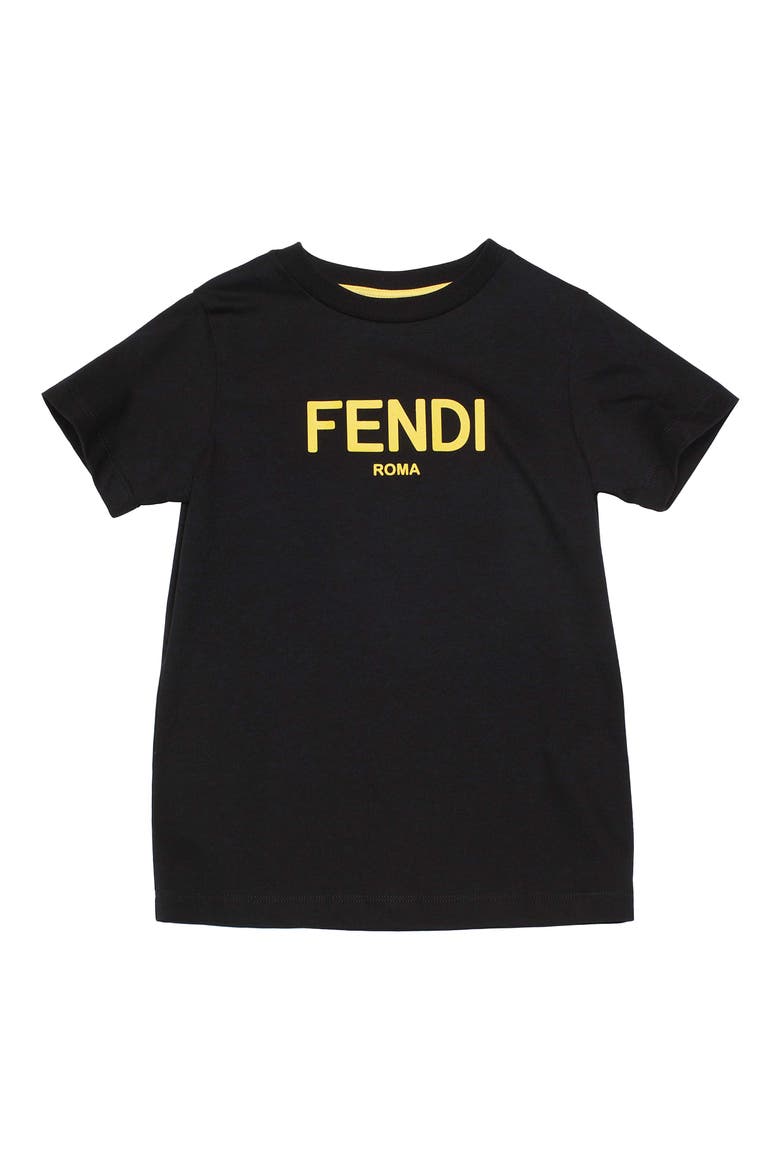 Kids' Logo Graphic Tee, Main, color, BLACK