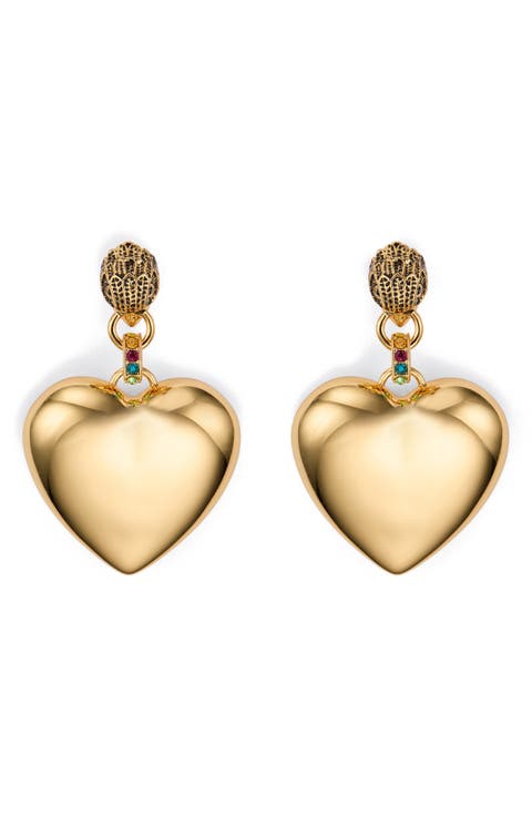 Statement Heart Drop Earrings