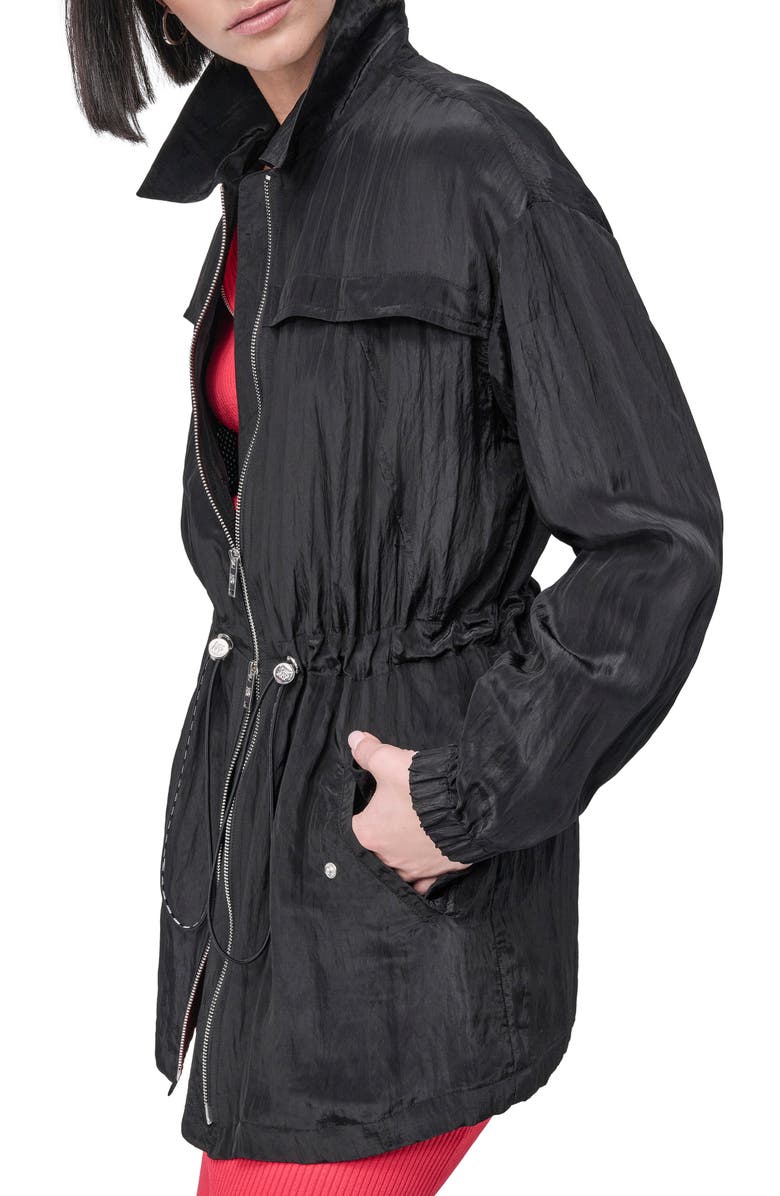 DKNY Textured Anorak Jacket, Alternate, color, Black