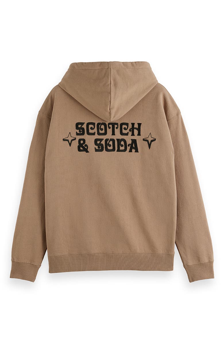 Scotch & Soda Relaxed Fit Logo Cotton Fleece Hoodie, Alternate, color, Amphora