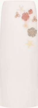 Malva Florea High-Waisted Floral-Applique Pencil Skirt