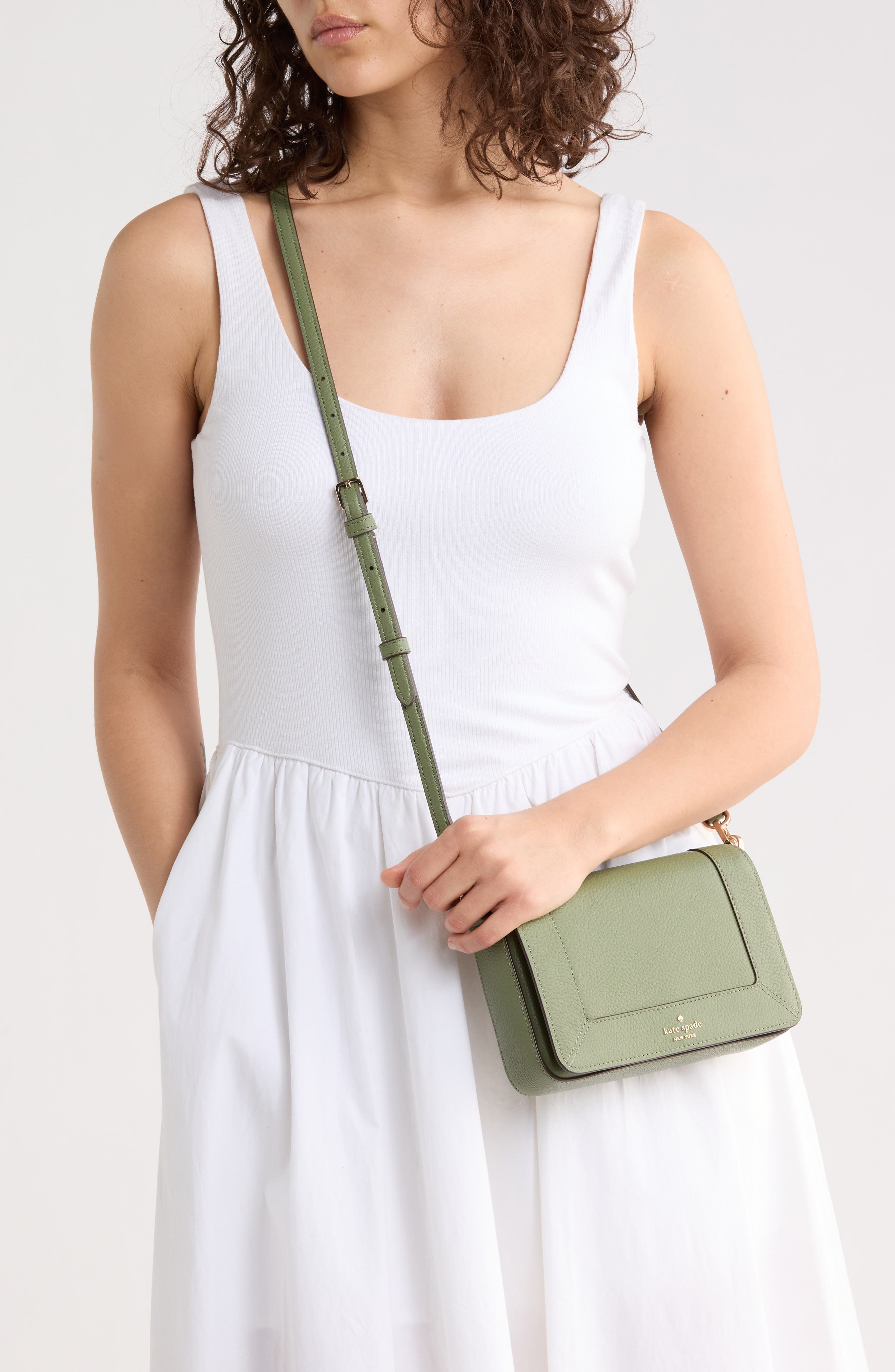 Kate Spade New York Women's Lena Pebbled Leather Mini Flap Crossbody Bag