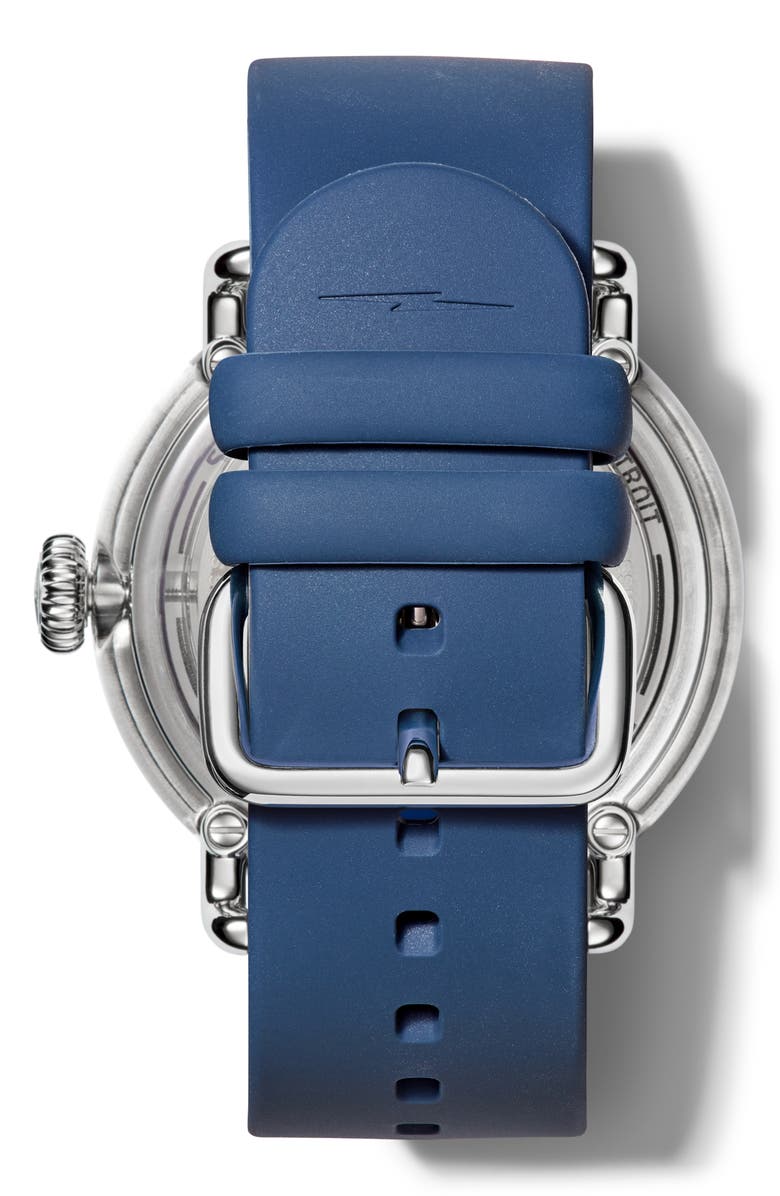 Shinola Detrola The Daily Wear Silicone Strap Watch, 43mm, Alternate, color, 