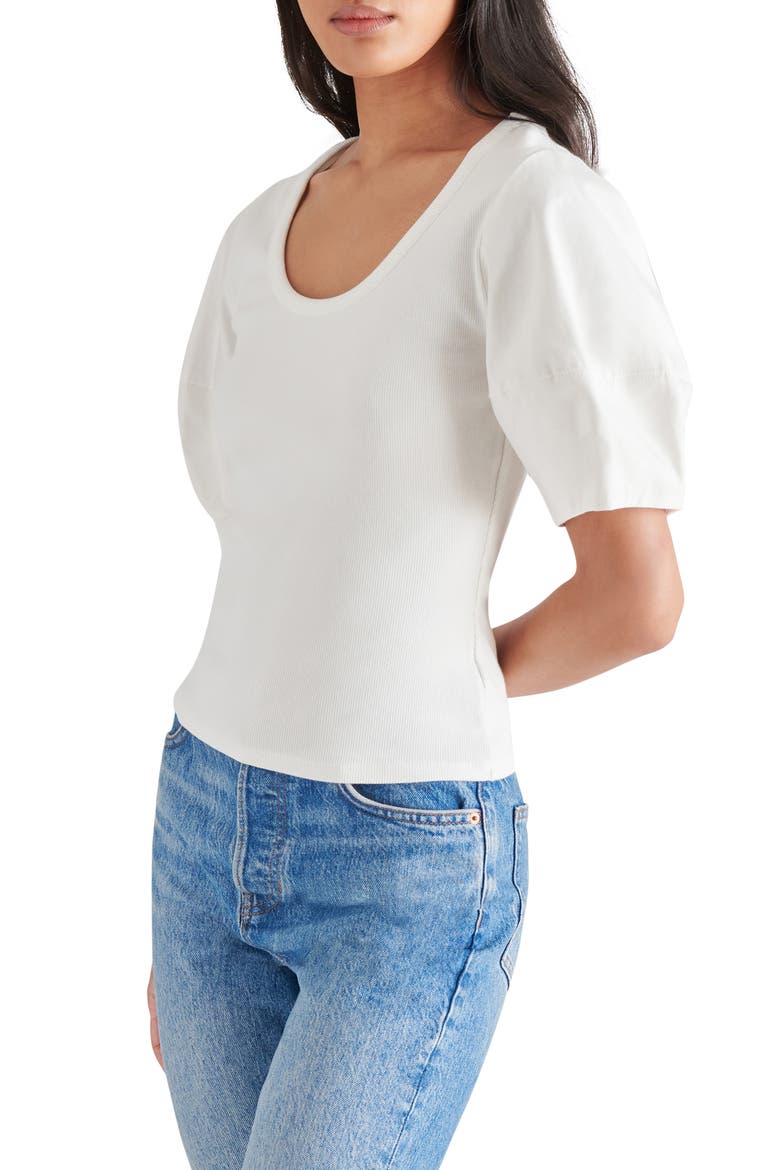 Valetta Mixed Media Top, Alternate, color, ANTIQUE