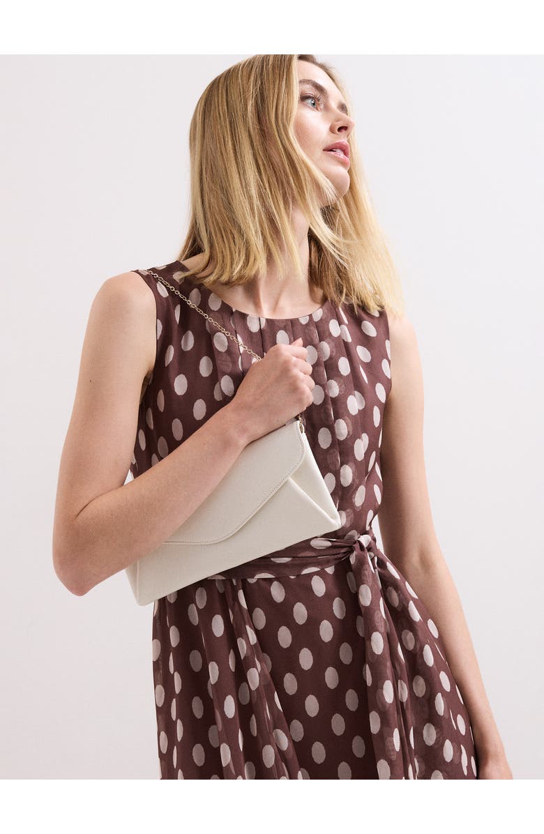 Phase Eight Leather Clutch Bag, Alternate, color, Cream