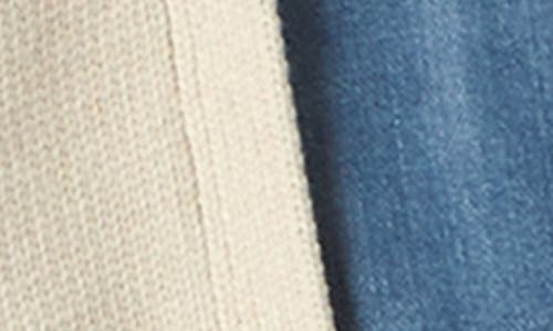 Do By Dee Ocleppo Clio Denim Detail Cotton Blend Sweater In White