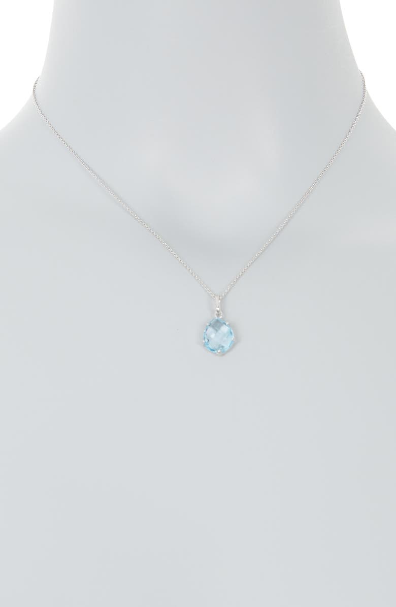 Anzie Classic Sterling Silver Stone Pendant Necklace, Alternate, color, 