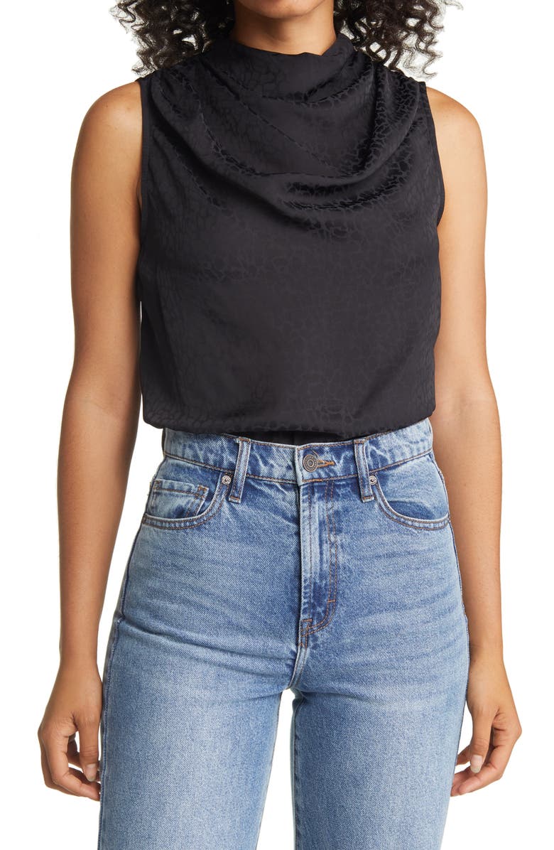 Halogen<sup>®</sup> Women's Drape Mock Neck Sleeveless Blouse, Main, color,