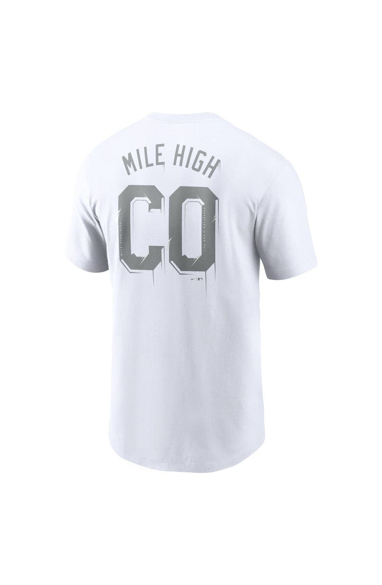 Nike Men's Nike White Colorado Rockies Mile High Hometown T-Shirt, Alternate, color, White