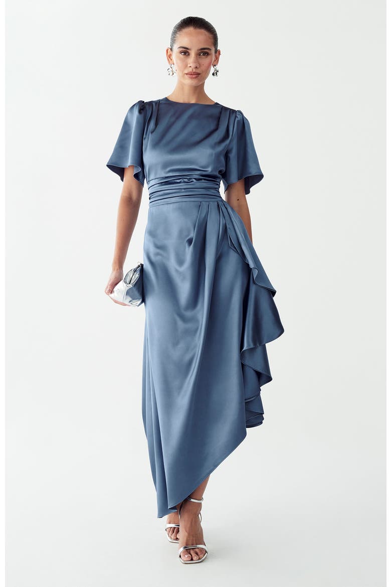 Narissa Midi Dress, Main, color, Steel Blue