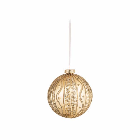 Antique Gold Orb Ornament