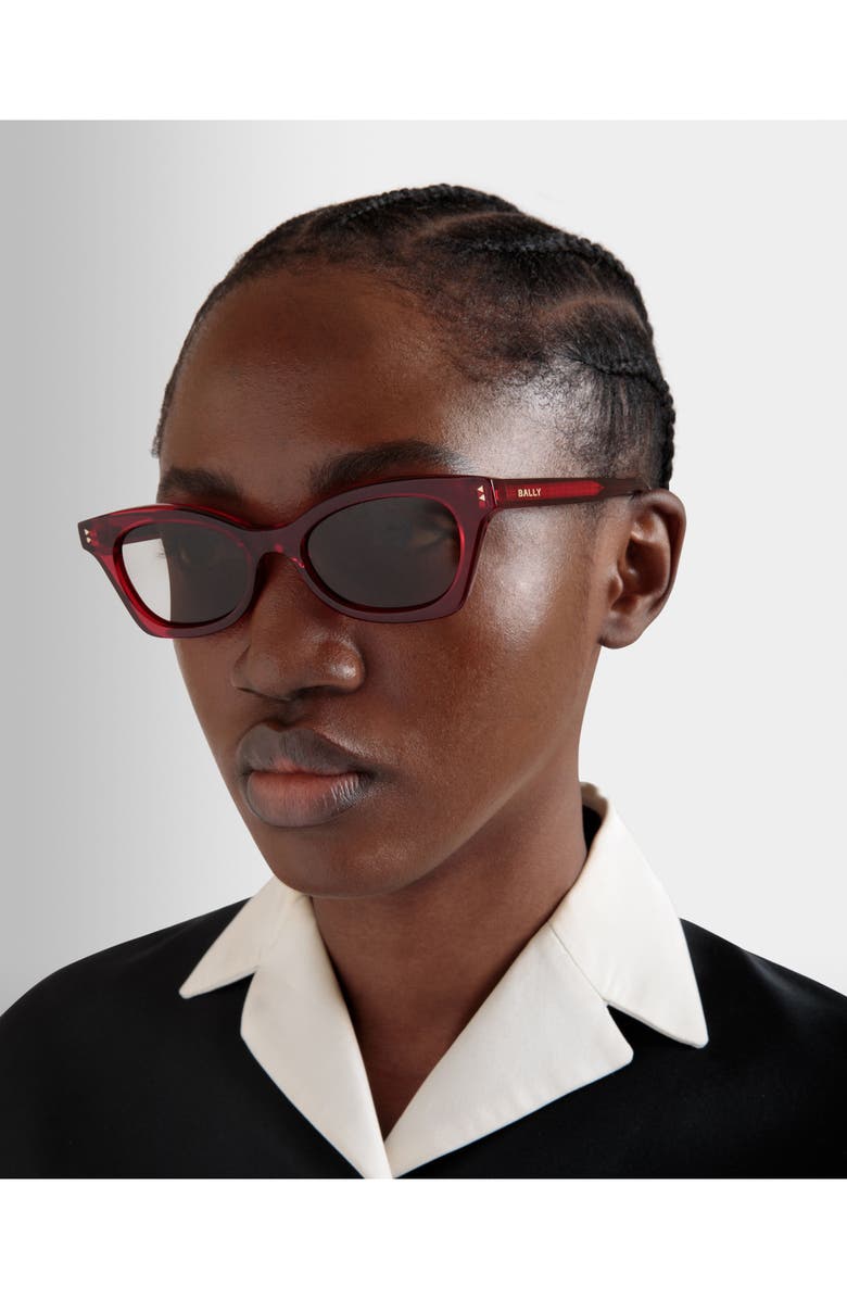 Bally Sue Sunglasses, Alternate, color, Red