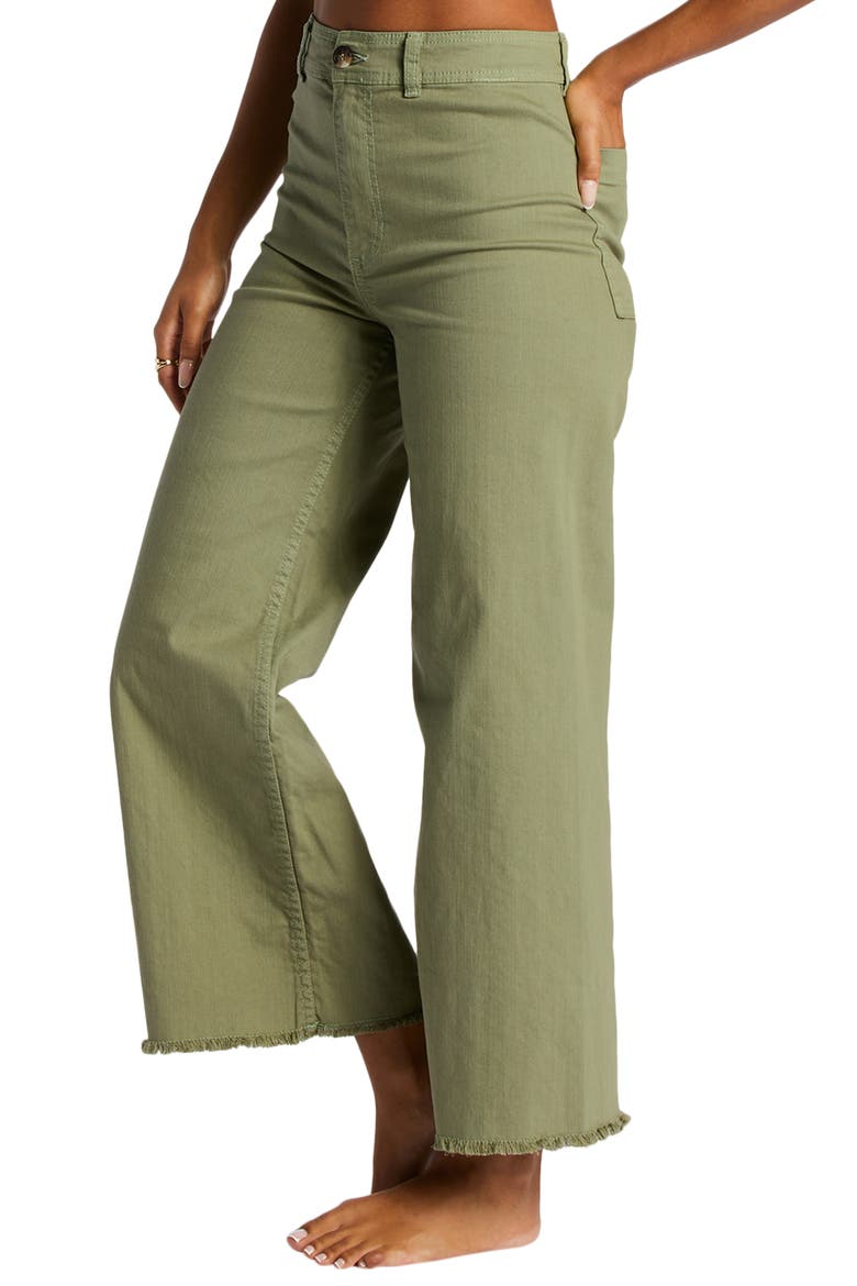 Free Fall Stretch Crop Wide Leg Pants, Alternate, color, GREEN EYES
