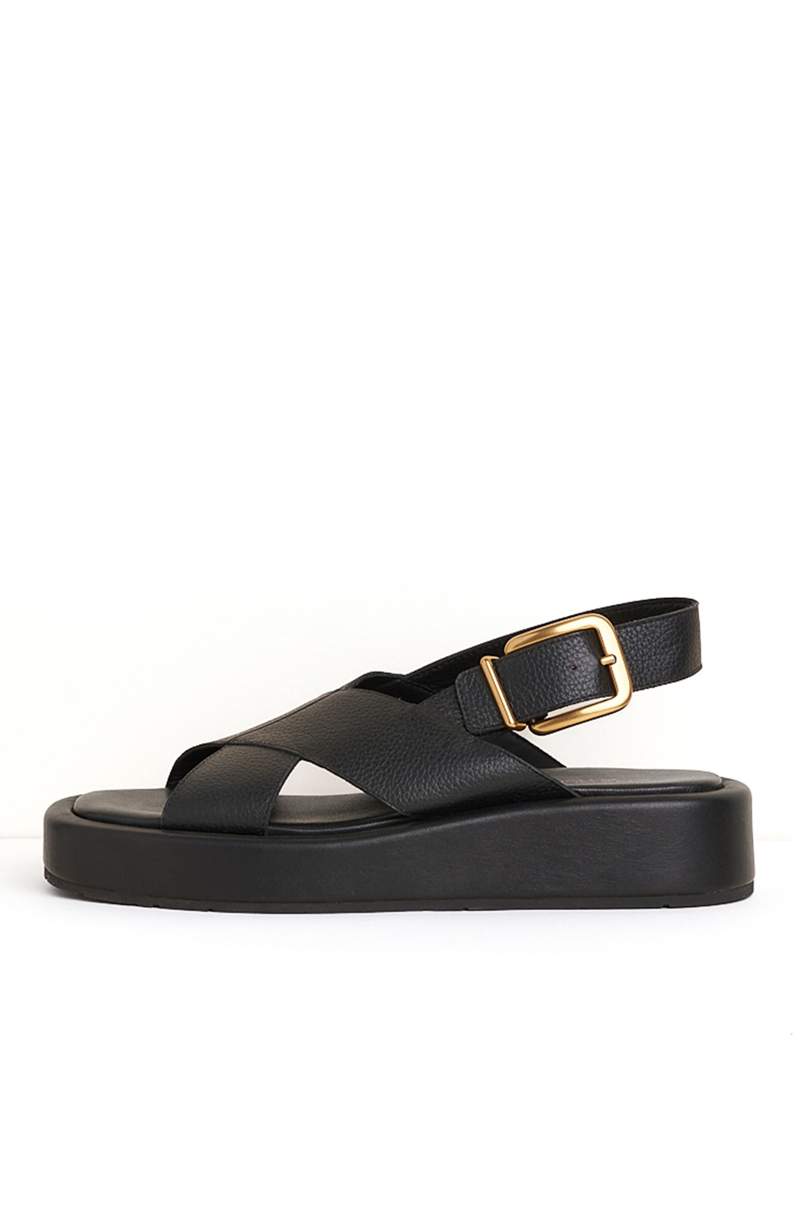 Anto Slingback Flatform Sandal, Alternate, color, Black