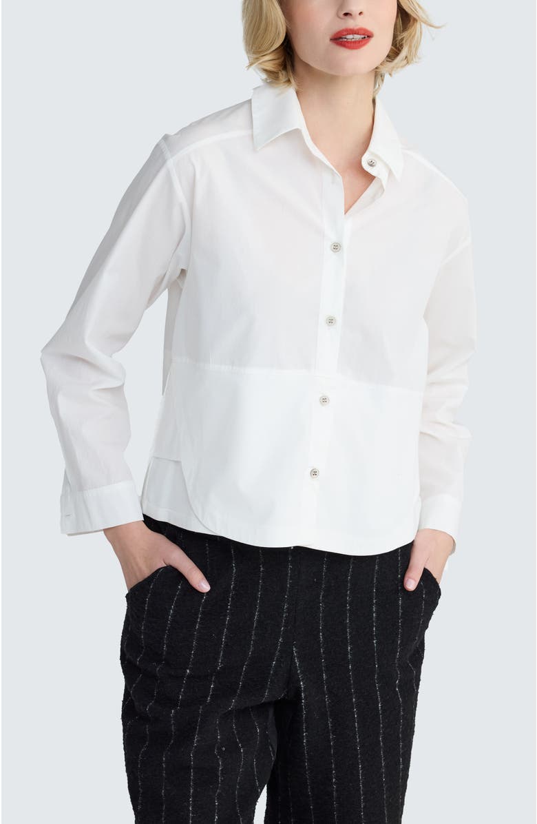 LUUKAA Liora Poplin Shirt-Blouse, Main, color, Ecru