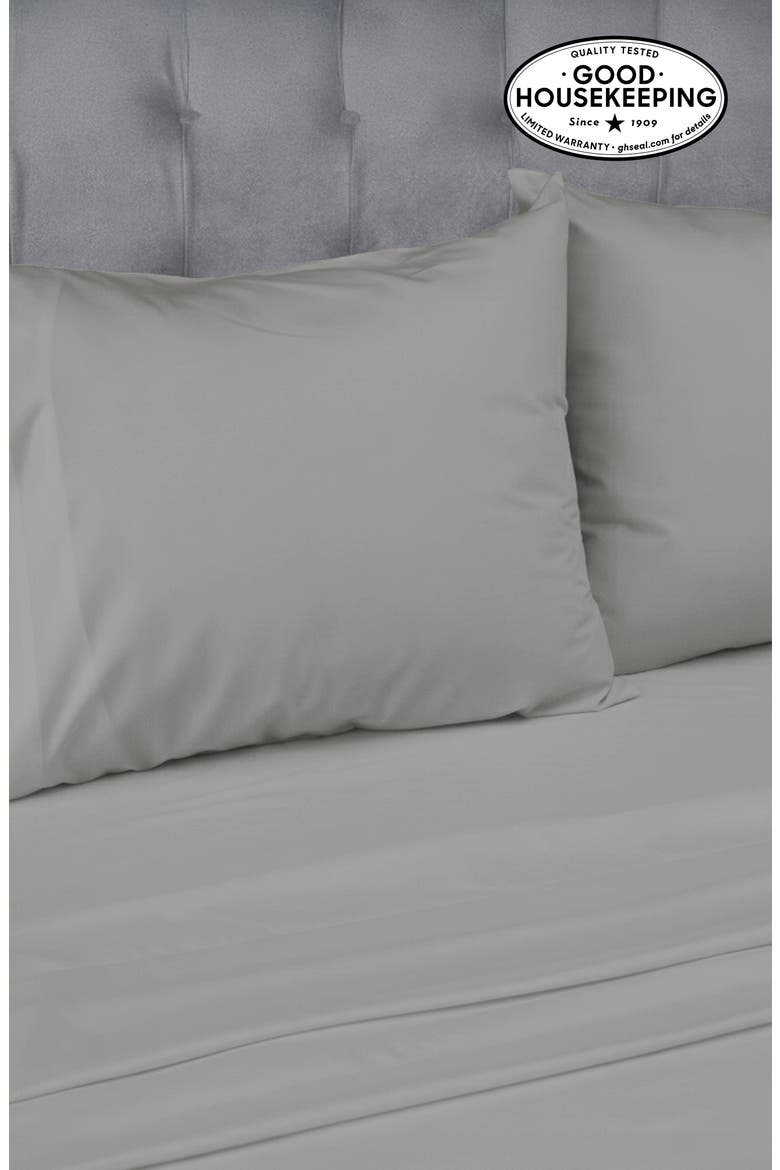 Set of 2 Pillowcases - Signature Comfort 100% Egyptian Cotton Percale, Alternate, color, Misty Gray