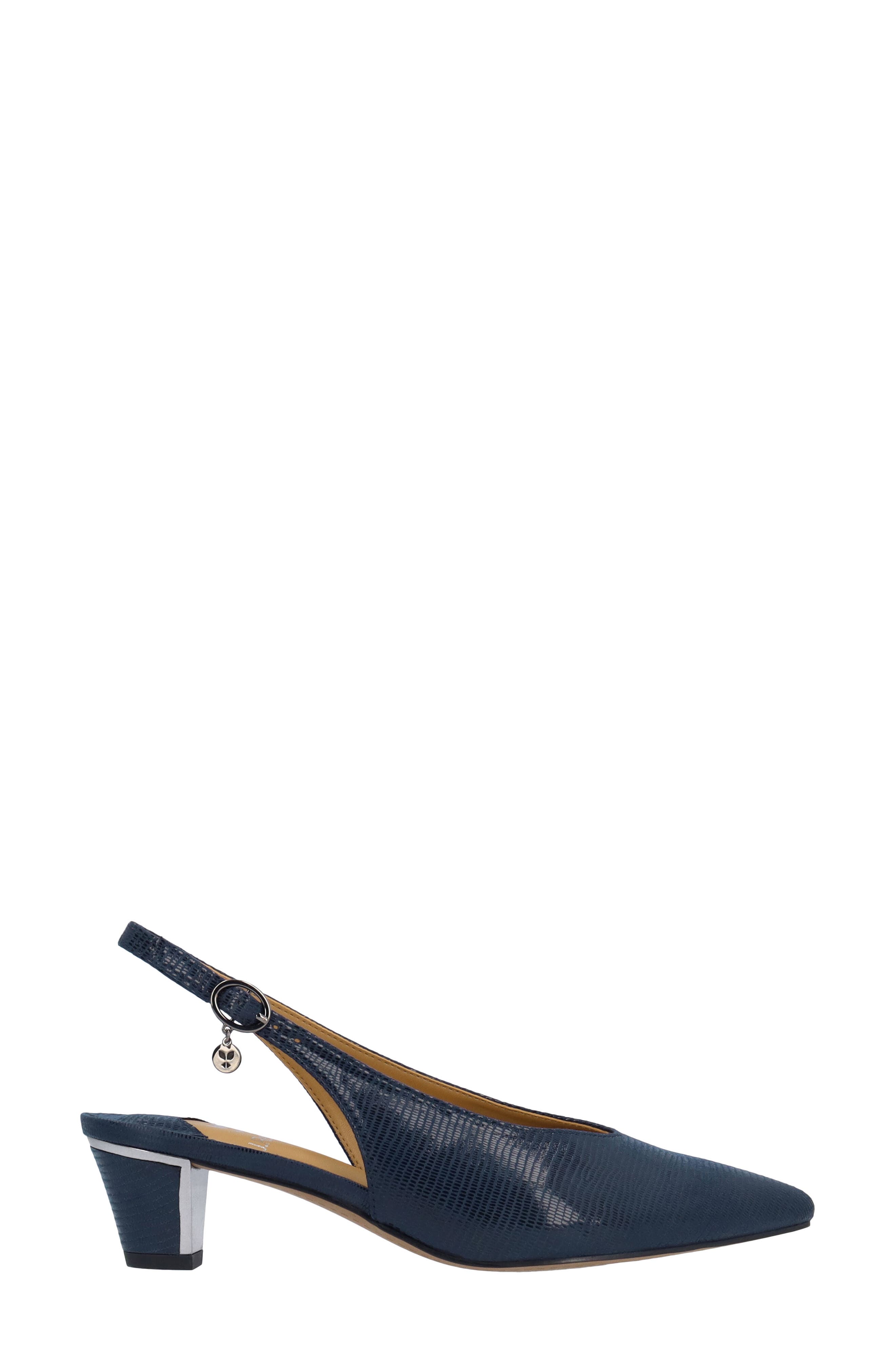 Darra Slingback Pointed Toe Pump - Wide Width Available, Alternate, color, NAVY