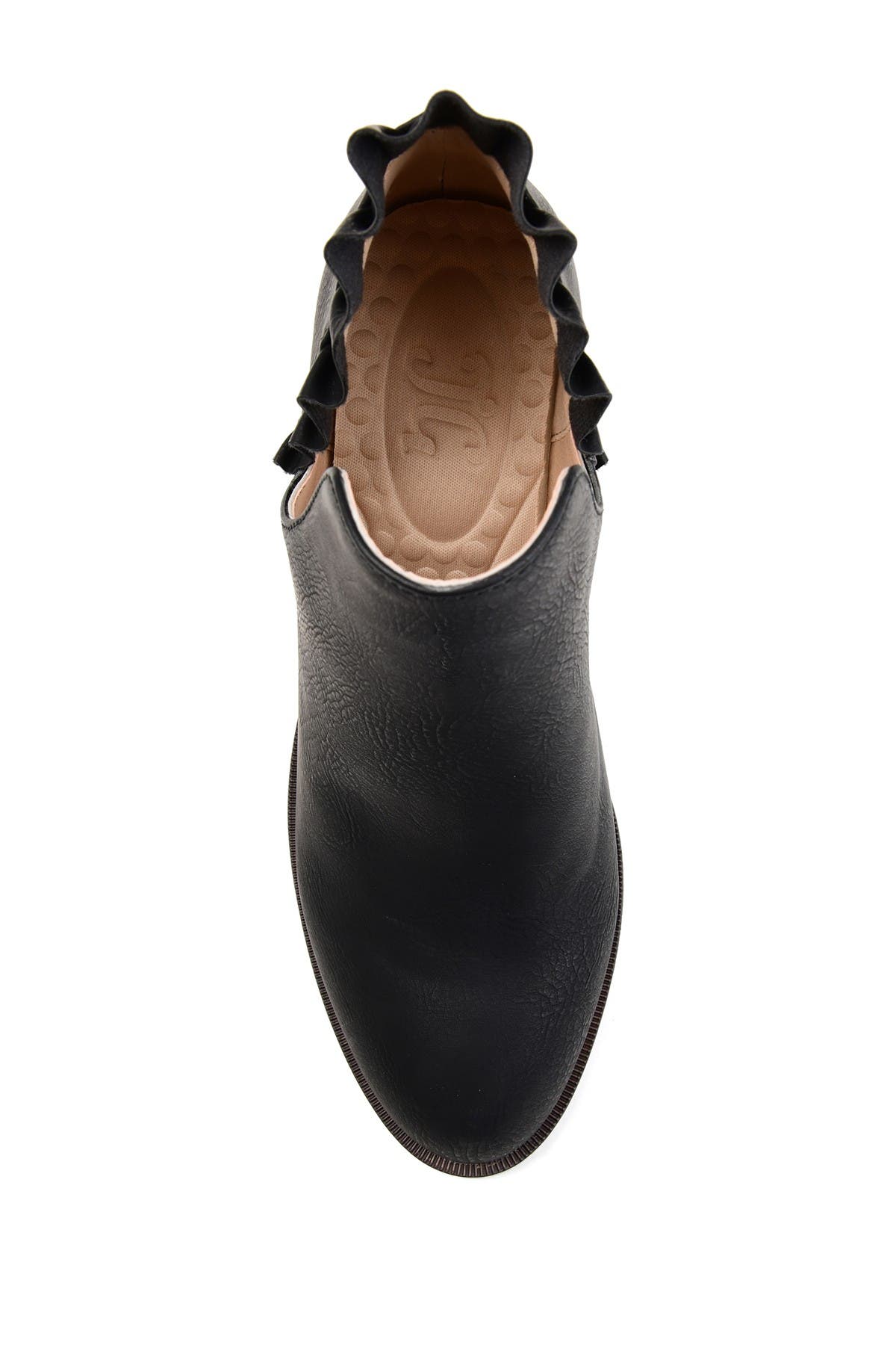 Journee Collection Lennie Ruffle Trim Ankle Bootie, Alternate, color, 