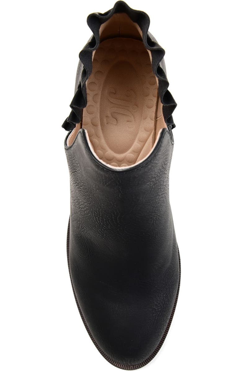 Journee Collection Lennie Ruffle Trim Ankle Bootie, Alternate, color,