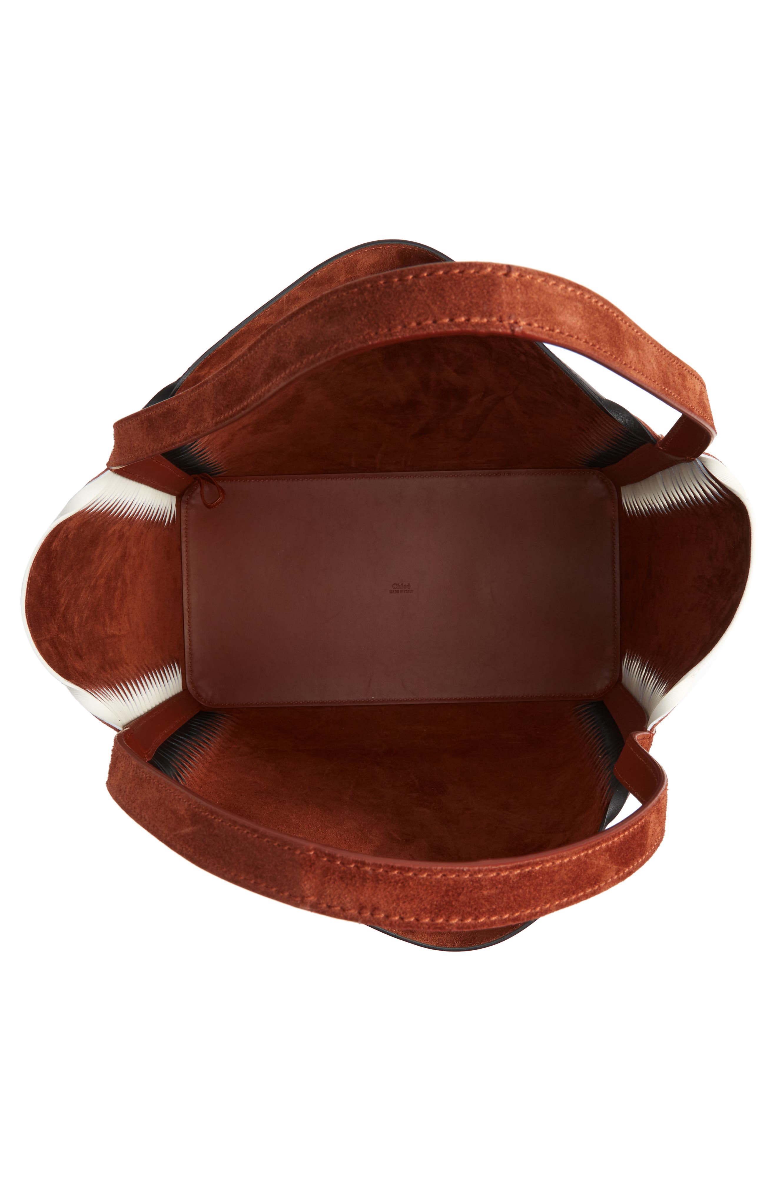 Chloé Louela Twist Trim Leather Tote, Alternate, color, 