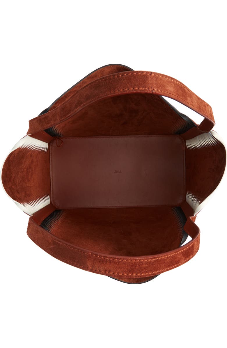 Chloé Louela Twist Trim Leather Tote, Alternate, color,