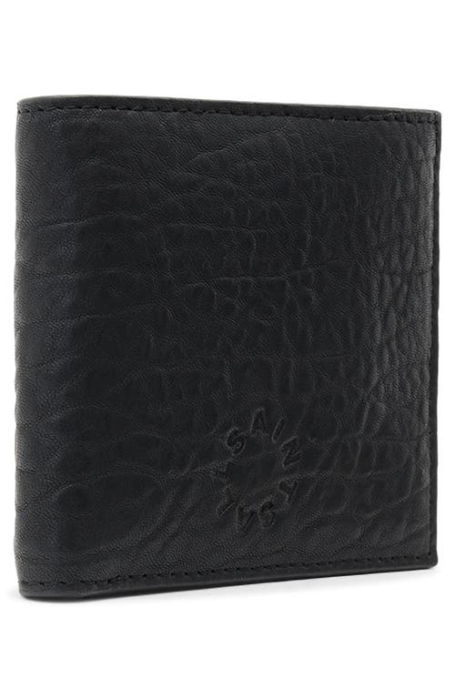 Allsaints Elkka Haven Leather Bifold Wallet In Black