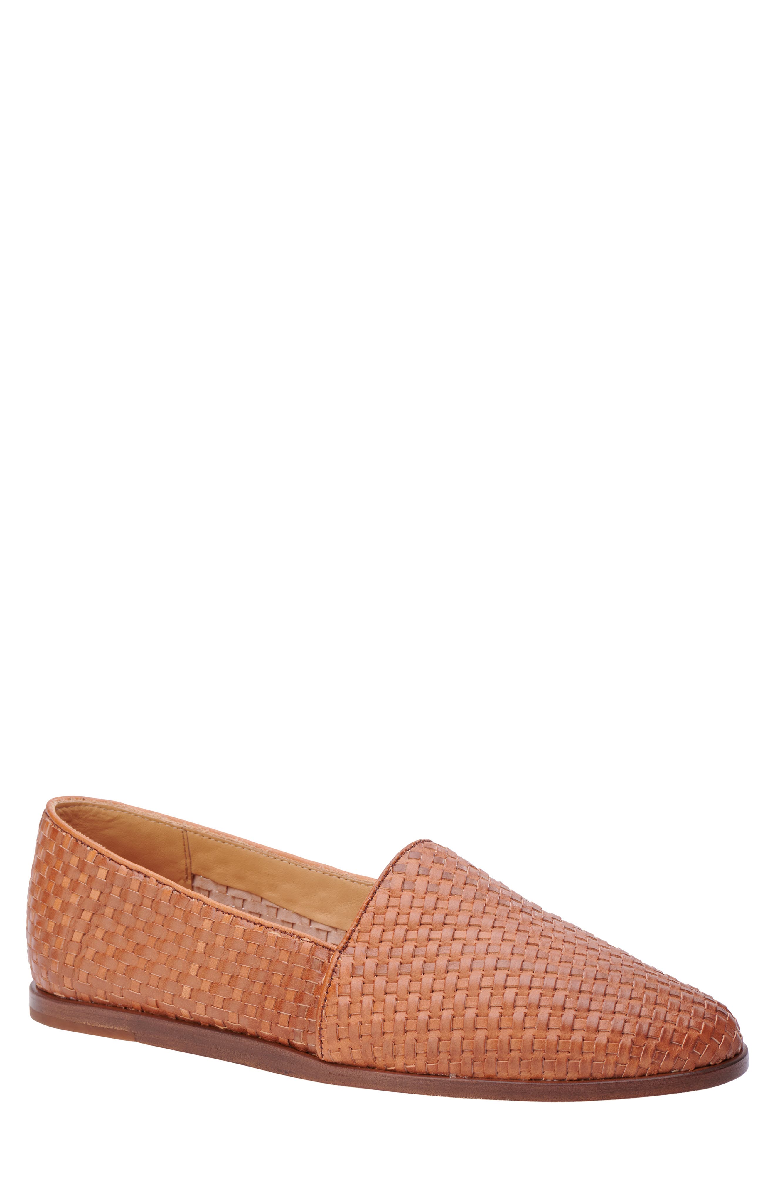 Alejandro Water Resistant Loafer, Main, color, WOVEN BROWN