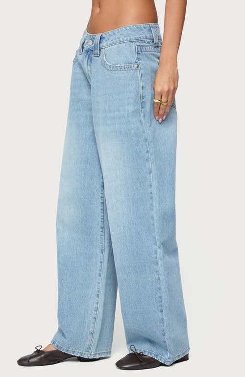 Edikted Rivka Straight Leg Jeans In Blue