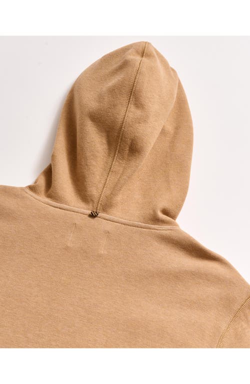 Billy Reid Cotton Blend Hoodie Sweatshirt In Camel