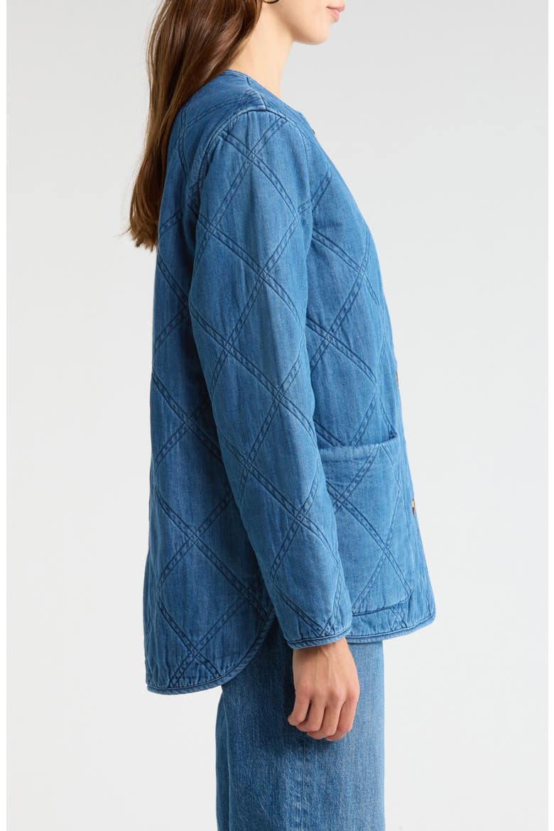 Chambray Quilted Jacket, Alternate, color, MEDIUM WASH