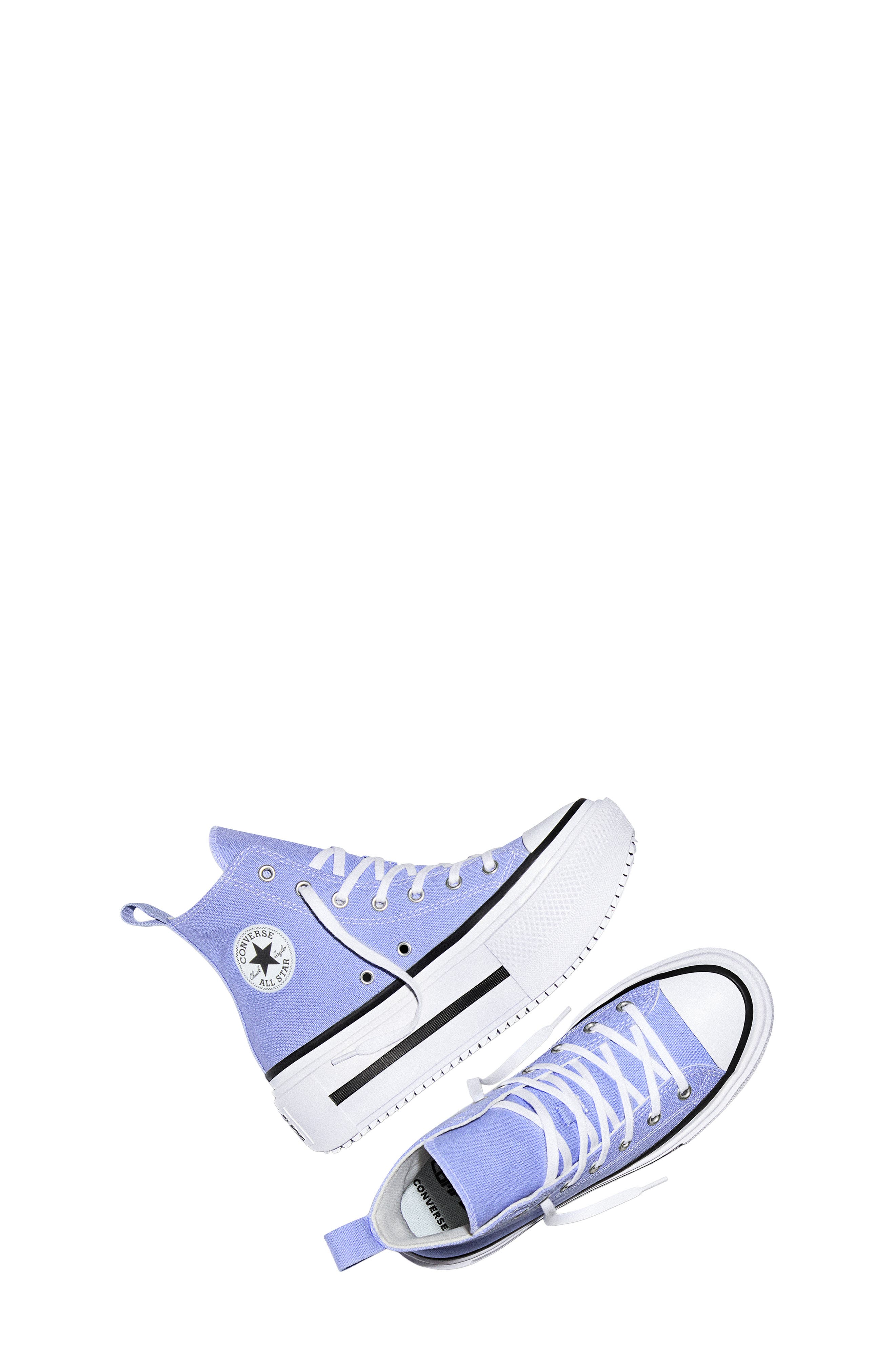 Converse Kids' All Star Lift High Top Platform Sneaker, Alternate, color, Very Peri/ White/ Egret