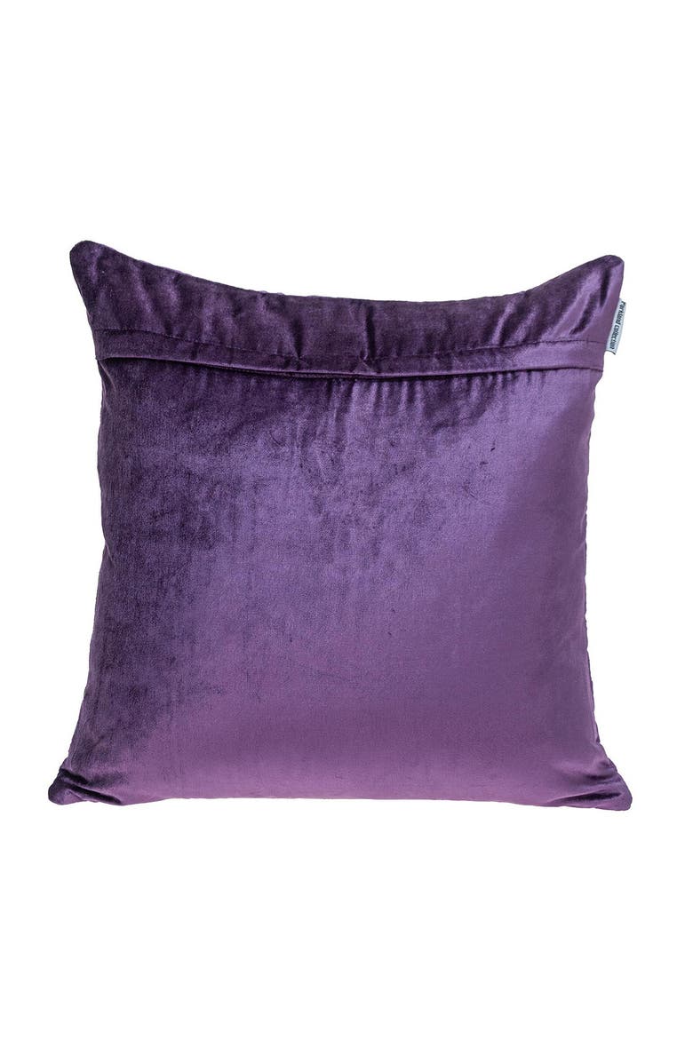 Delta Topstitched Throw Pillow, Alternate, color, PURPLE
