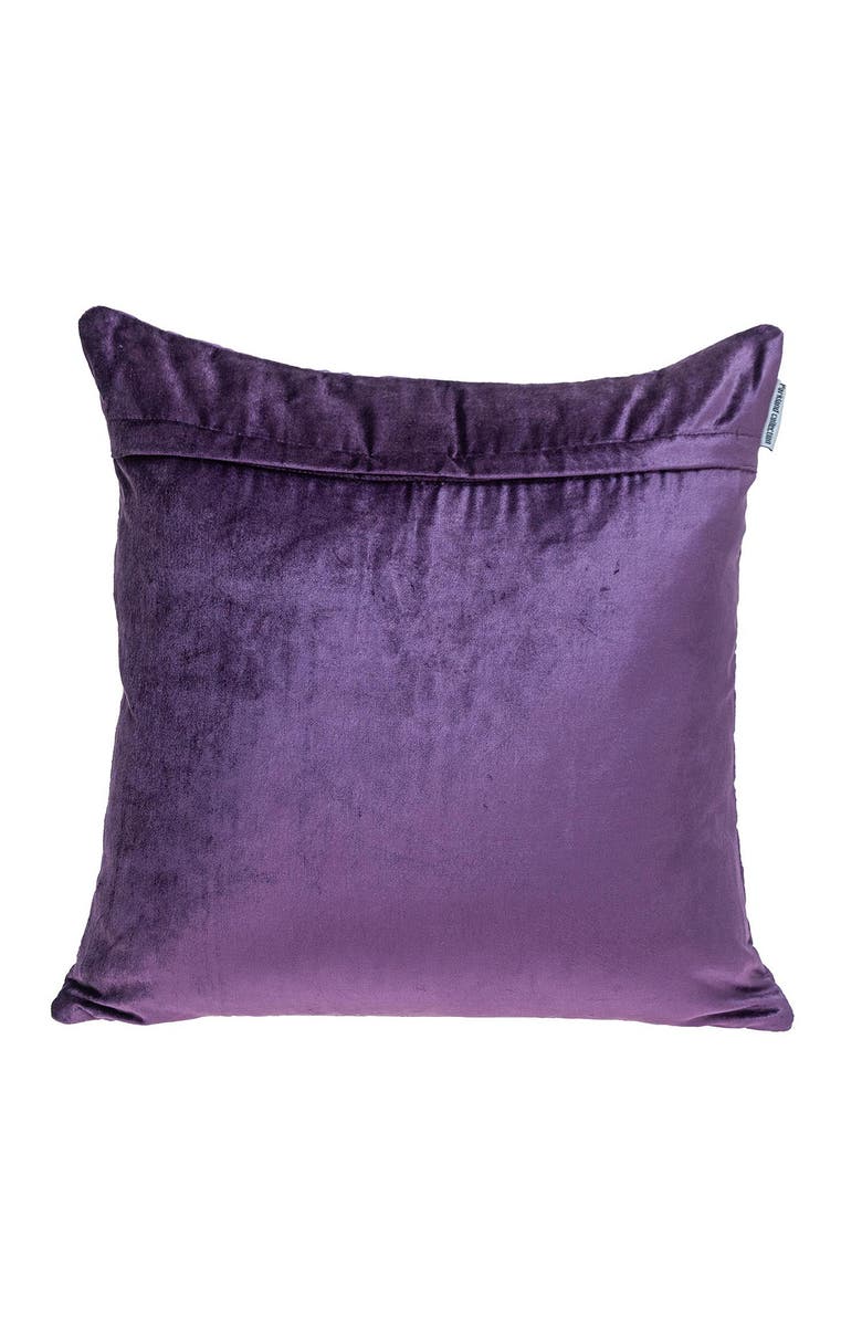 PARKLAND COLLECTION Delta Topstitched Throw Pillow, Alternate, color, Purple