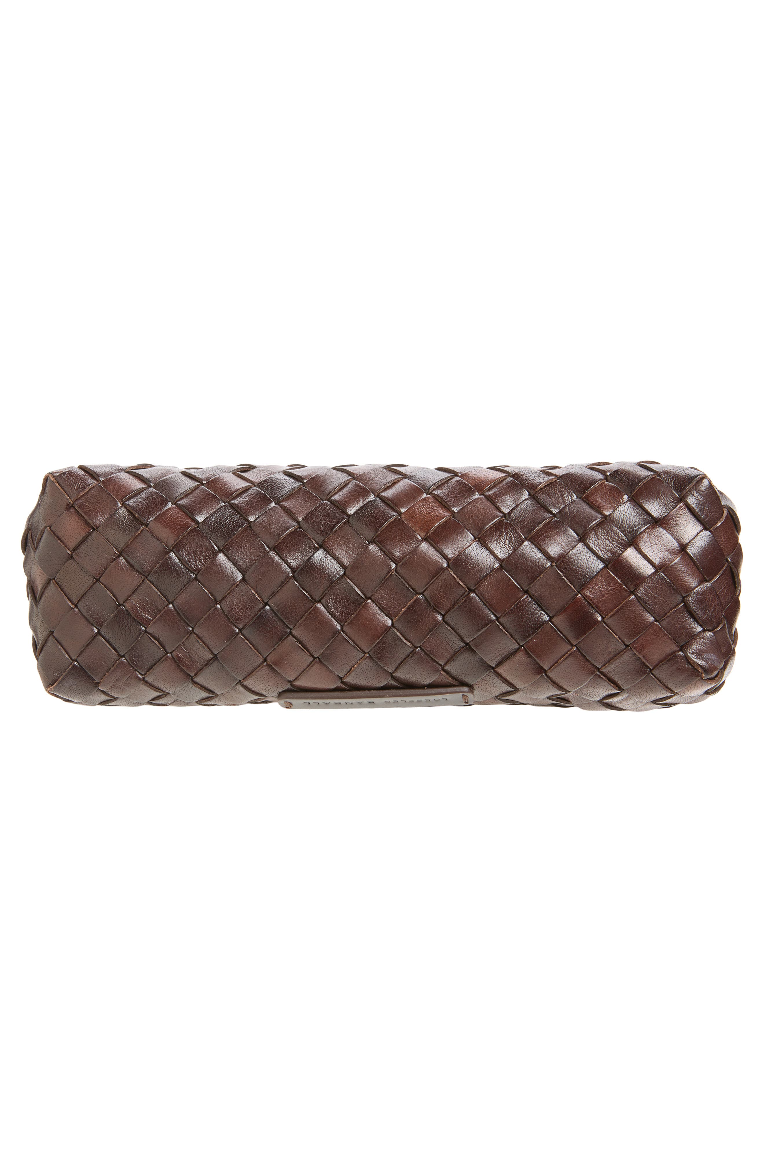 Vinnie Woven Leather Crossbody Bag, Alternate, color, CHOCOLATE