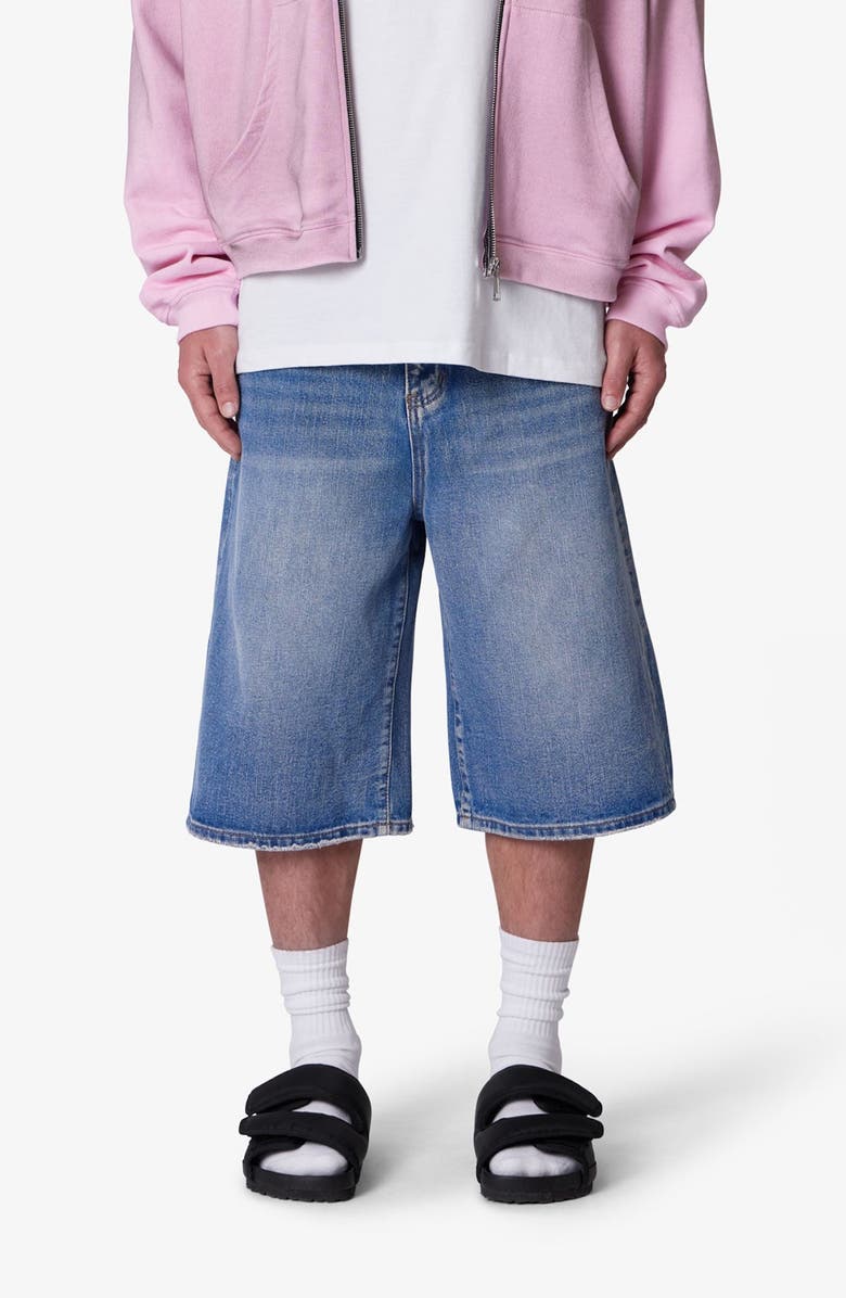 mnml Ultra Baggy Denim Shorts, Main, color, Medium Blue